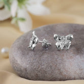 Abstract Butterfly Silver Earrings