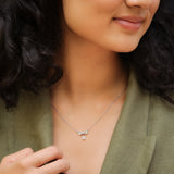 Auralis Bowdrop Silver MOP Necklace