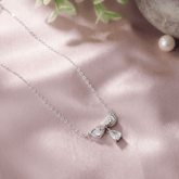 Auralis Bowdrop Silver MOP Necklace