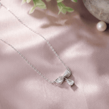 Auralis Bowdrop Silver MOP Necklace
