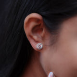 Aurielle Brilliance Silver Studs Earrings