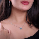Azure Enchantment Silver Necklace