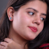 Celeste Blue Spark Silver Earrings