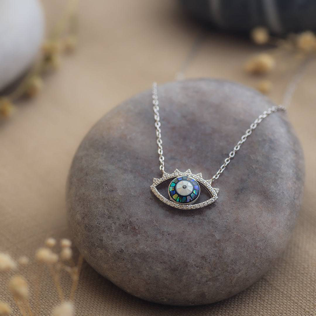 Celestial Evil Eye Silver Necklace