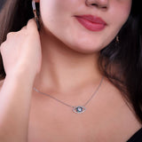 Celestial Evil Eye Silver Necklace