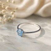 Cielora Blue CZ 925 Silver Ring