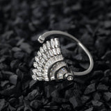 Deco Wave Baguette Silver Ring
