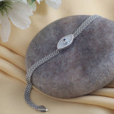 Divine Guardian Evil Eye Silver Bracelet
