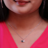 Dual Desire Silver Necklace For Women
