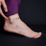 Duo Dazzle Italian Silver Anklets