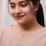 Eclara Halo Pendant Silver Necklace