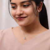 Eclara Halo Pendant Silver Necklace