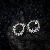 Enchanted Fairy Posies Silver Earrings