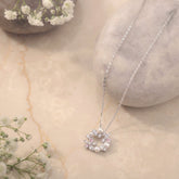 Flora Halo Silver Necklace