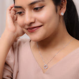 Flora Halo Silver Necklace