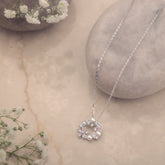 Flora Halo Silver Necklace