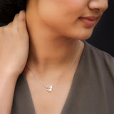 Florette Heart Glow Silver Necklace