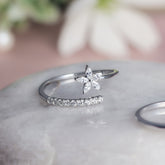 Glintbloom Silver Ring For Women