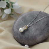 Golden Glow Sapphire Pearl Necklace