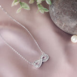 Infinite Shine Baguette Silver Necklace For Women