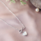 Infinity Heart MOP CZ Necklace