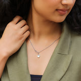 Infinity Heart MOP CZ Necklace