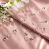 Luna Bellissima Silver Anklets For Women