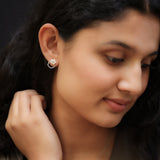 Lustre Petal MOP Baguette Silver Earrings