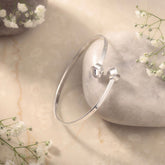 Moonkiss Open Cuff Silver Bracelet