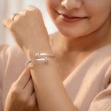 Moonkiss Open Cuff Silver Bracelet