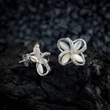 Mystic Petals MOP Silver Earrings