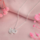 Precious Teddy Silver Necklace With Mother of Pearl