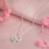 Precious Teddy Silver Necklace With Mother of Pearl