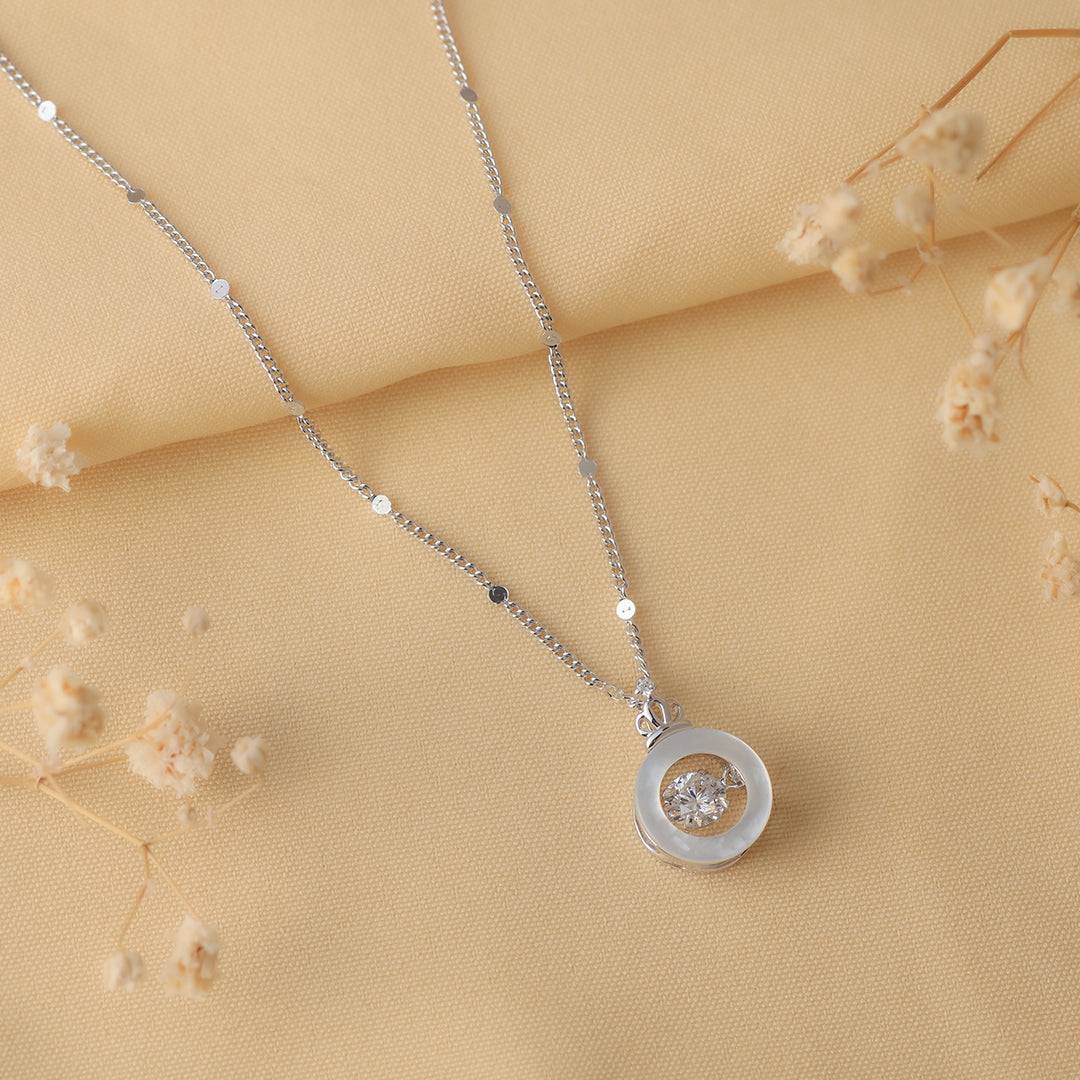 Queen's Secret Silver Necklace With Mother of Pearl