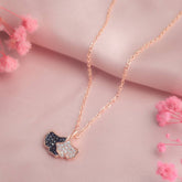 Rose Gold Dual Desire Silver Necklace
