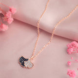 Rose Gold Dual Desire Silver Necklace