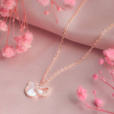 Rose Gold Precious Teddy Necklace Amishka Jewels