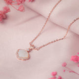 Rose Gold Seashell Symphony Necklace Amishka Jewels