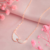 Rose Gold Seraphic Shine Silver Necklace