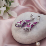 Shimmering Cone Baguette Earrings