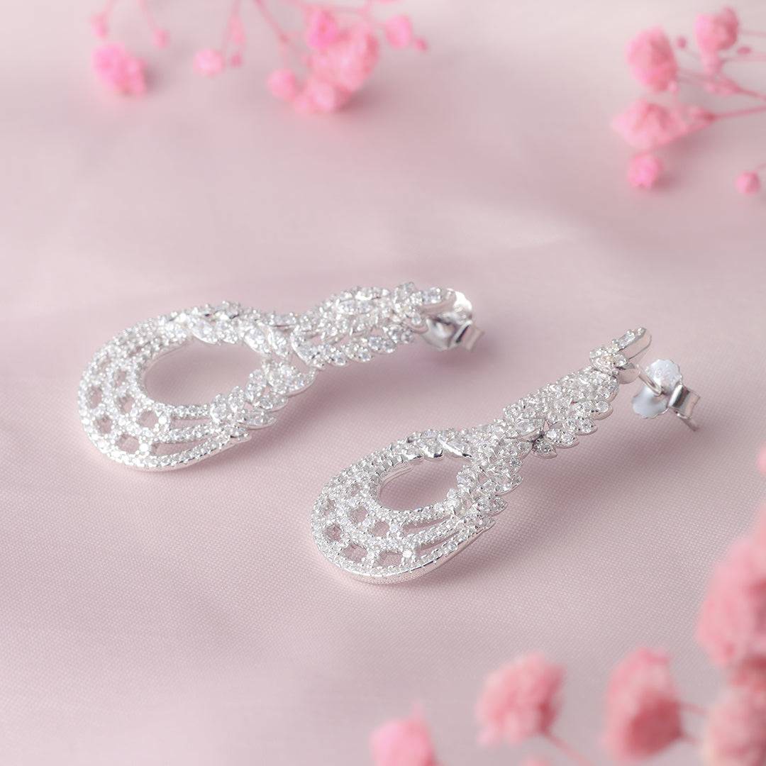 Shimmering Splendour Silver Earrings
