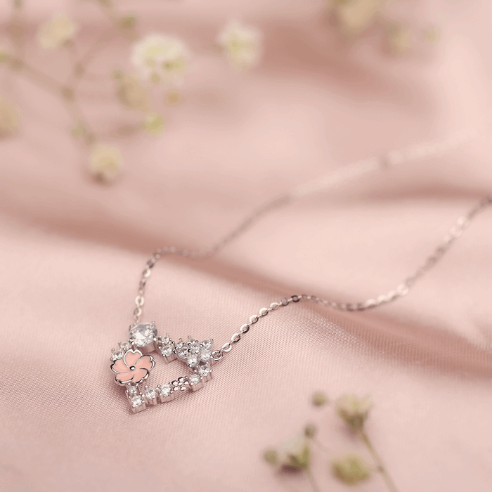 Silver Heart's Desire Pendant and Chain Amishka Jewels