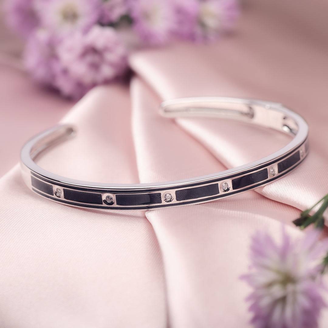 Silver Midnight Lights Kada Amishka Jewels