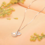 Silver Ocean Drop Pearl Pendant and Necklace Amishka Jewels