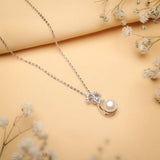 Silver Pearl Pendant and Chain Amishka Jewels