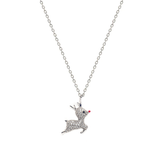 Silver Reindeer Pendant and Chain Amishka Jewels