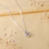 Silver Slay Solitaire Necklace For Women