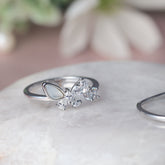 The Blooming Butterfly MOP Silver Ring