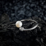 The Pearl Heart Silver Ring