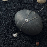 White Guardian Evil Eye Silver Necklace